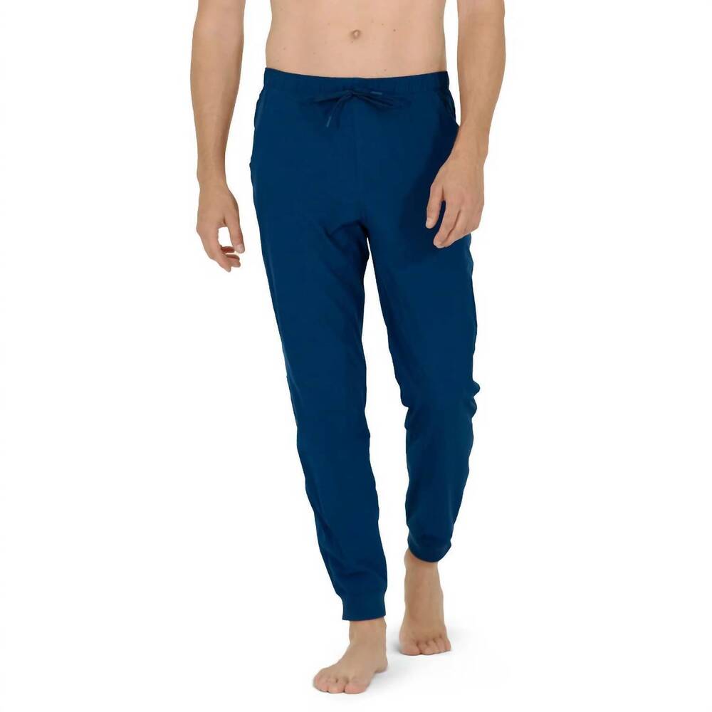 NEW SOMEWHERE SUNNY men's upf50+ lightweight upcycled joggers in navy